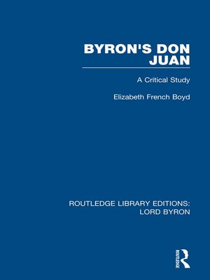 cover image of Byron's Don Juan